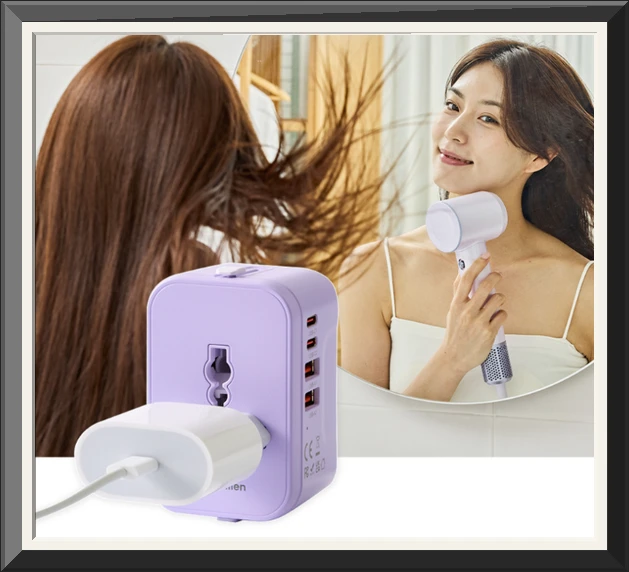 오지렌 미니 여행용 멀티 어댑터 해외여행 멀티탭 일본 콘센트 유럽 중국 호주 플러그 사진2