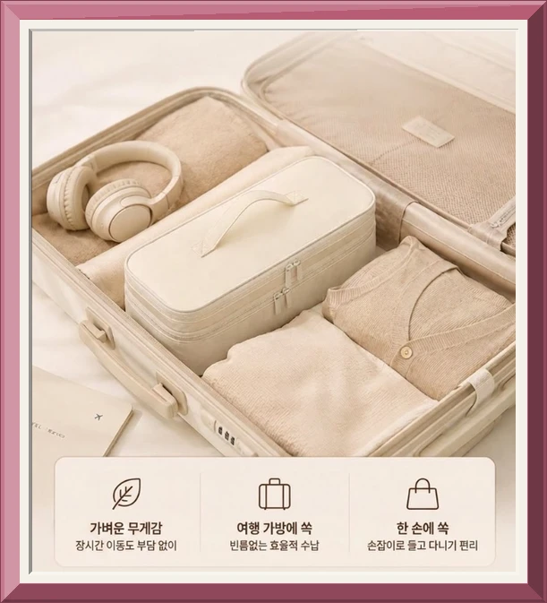 융풍 대용량 여행용 세면도구 파우치 화장품 헤어툴 수납백 고데기 드라이기 보관가방 사진3