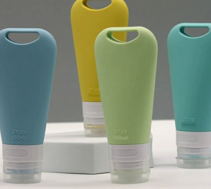 세면도구 여행용샴푸세트 세면 용품 휴대용세안도구 A. 90ml 라이트 그레이 친환경 실리콘 사진2
